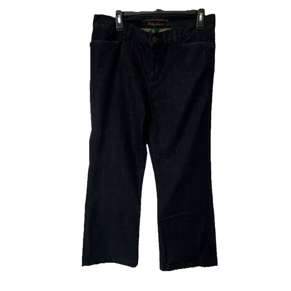 Lauren Ralph Lauren women's classic straight jeans, dark blue, pocket sz 10